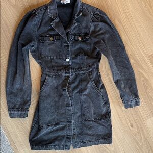 Gilli Charcoal Denim Jacket Dress